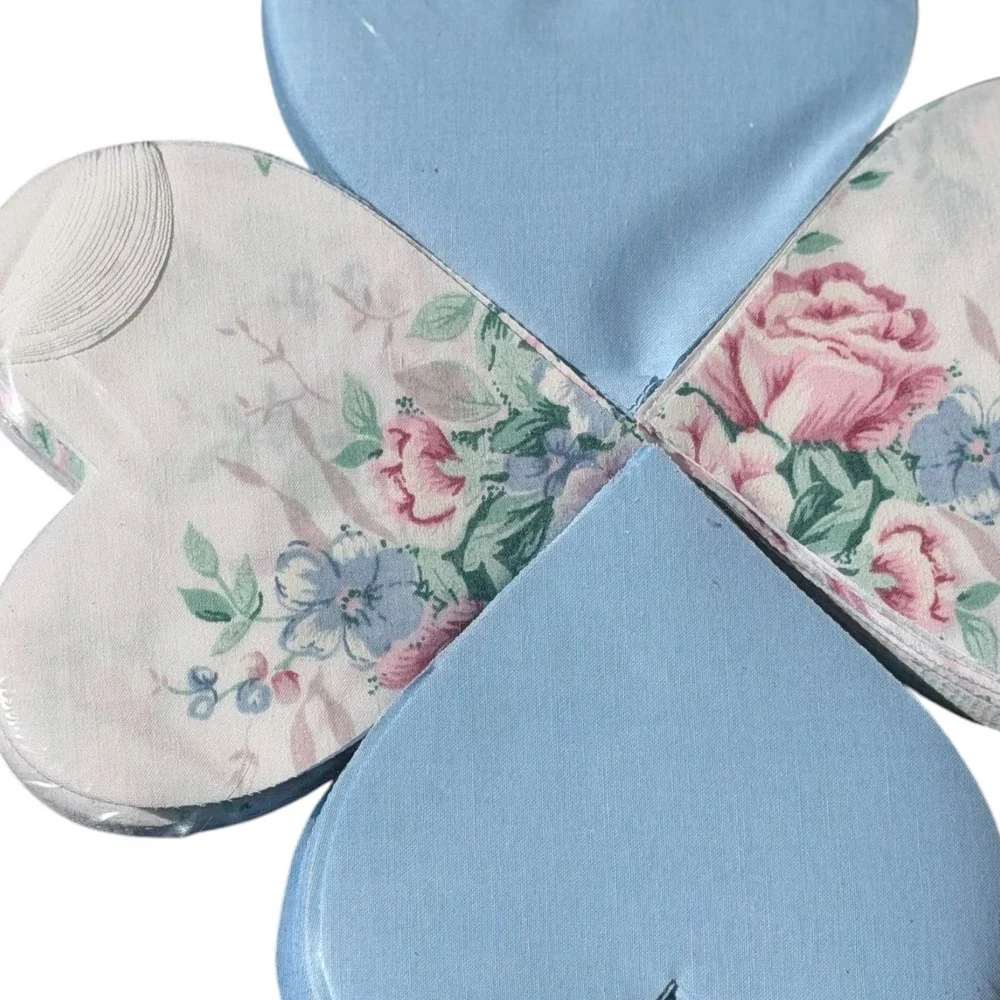 Granny's Quilting Shapes Heart Appliques Style 4400 Floral Blue 285pc Pre-Cut